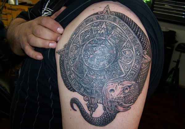 Black Aztec Tattoo