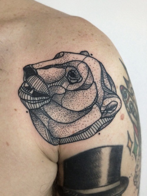 Black Bear head Tattoo