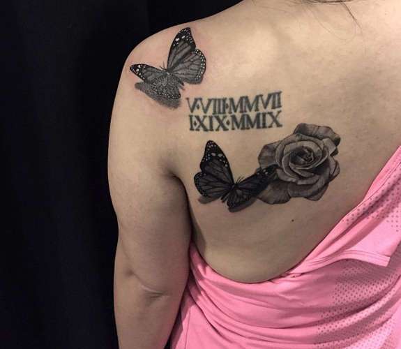 Black Butterflies Designer Tattoo