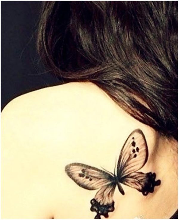 Black Butterfly Designer Tattoo