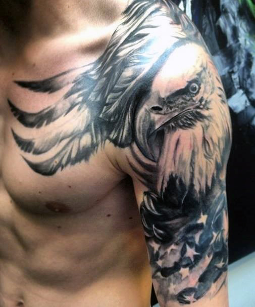 Black Eagle Tattoo Design