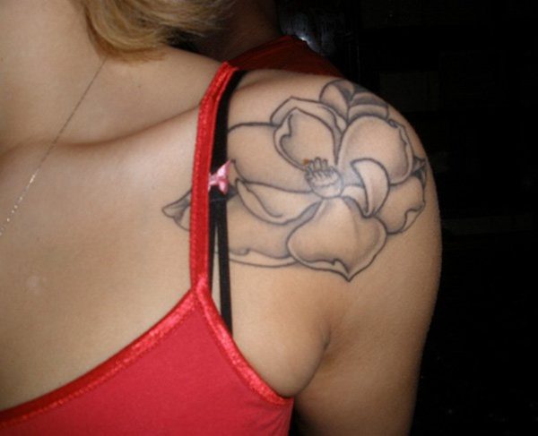 Black Flower Tattoo