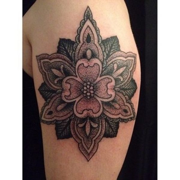 Black Mandala Designer Tattoo