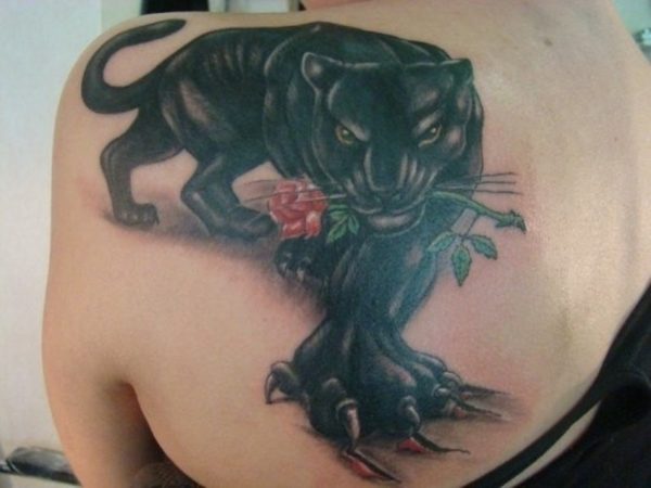 Black Panther Shoulder Tattoo