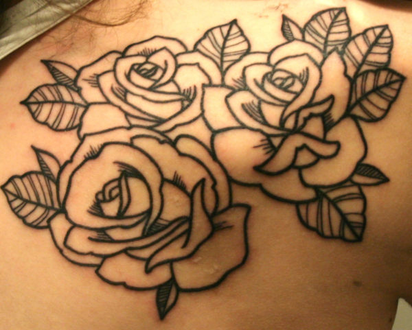 Black Rose Designer Tattoo