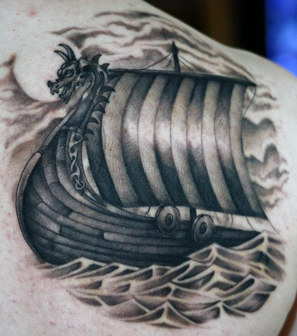 Black Ship Viking Tattoo