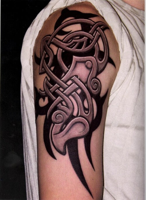 Black Tribal Celtic Tattoo Design