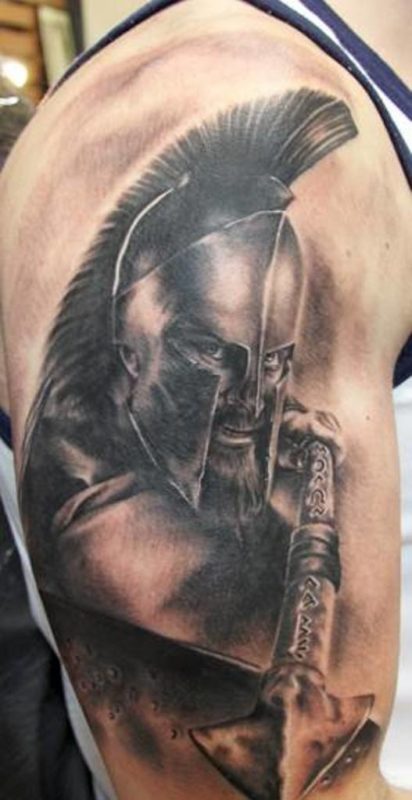 Black Viking Tattoo Design