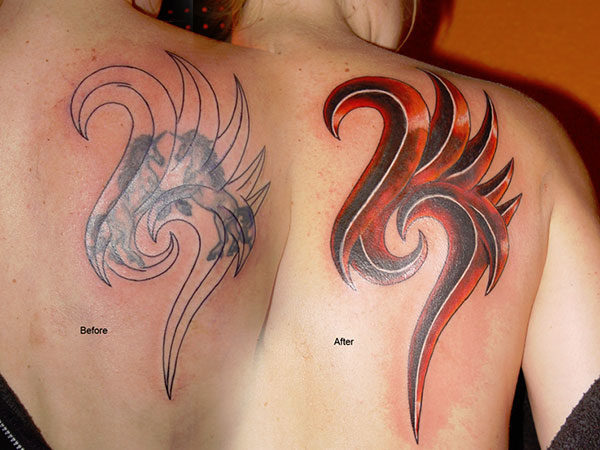 Blade Shoulder Cover Up Tattoo