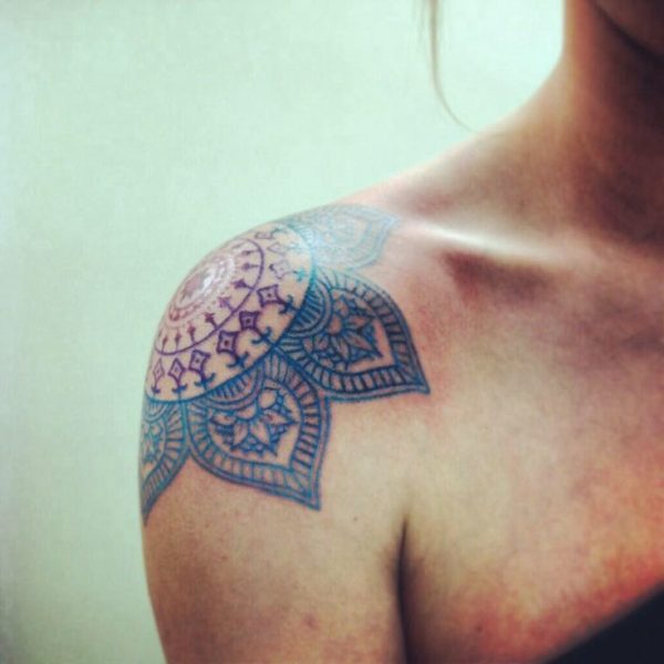 Blue Blade Mandala Tattoo