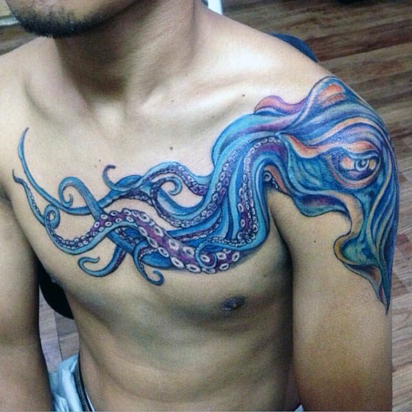 Blue Kraken Tattoo
