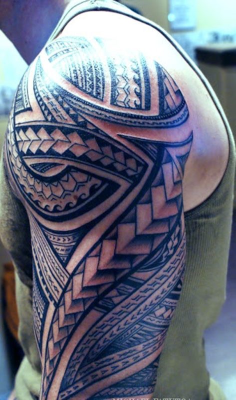 Blue Maori Tattoo