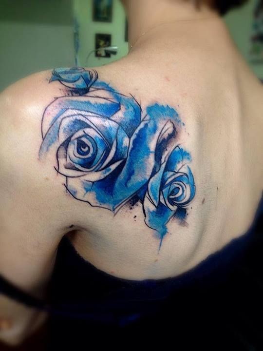 Blue Rose Tattoo