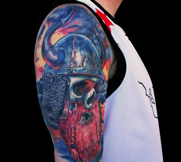 Blue Skull Tattoo