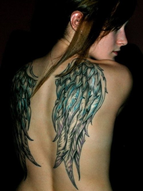 Blue Wings Tattoo Design