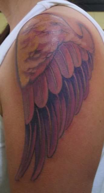 Brown Wings Tattoo