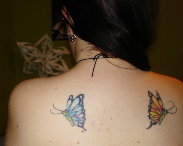 Butterfly Blade Tattoo On Shoulder