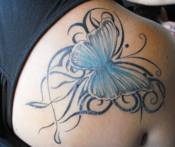 Butterfly Shoulder Blade Tattoo