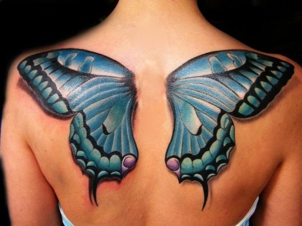 Butterfly Wings Shoulder Tattoo