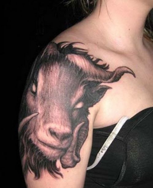 Capricorn Shoulder Tattoo
