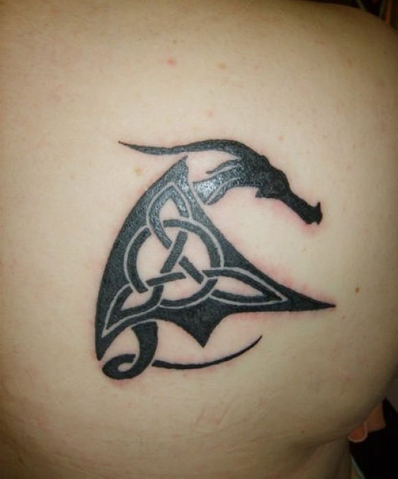 Celtic Dragon Shoulder Tattoo