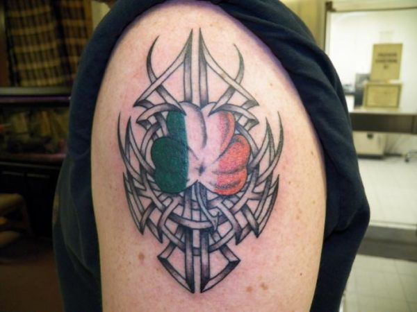 Celtic Flower Shoulder Tattoo Design