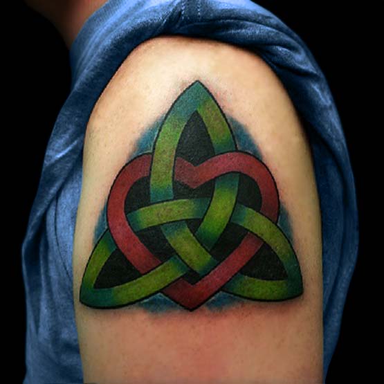 Celtic Knot Tattoo With Color