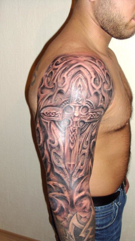 Celtic Tribal Shoulder Tattoo On Right Shoulder