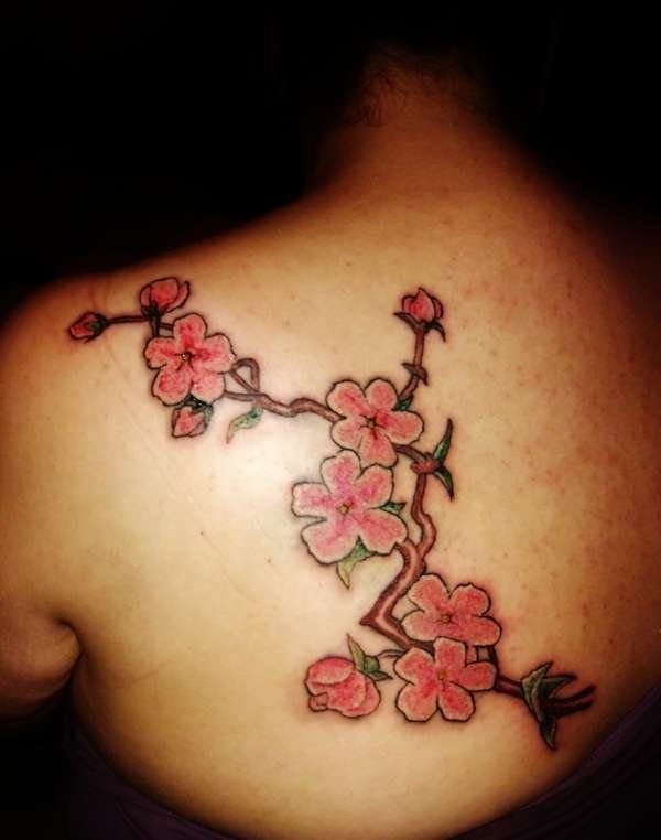 Cherry Blossom Flower Tattoo Design