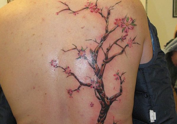 Cherry Blossom Shoulder Tattoo Design