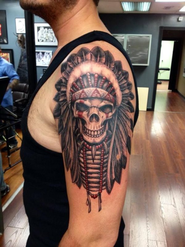 Chief Skull Head Tattoo
