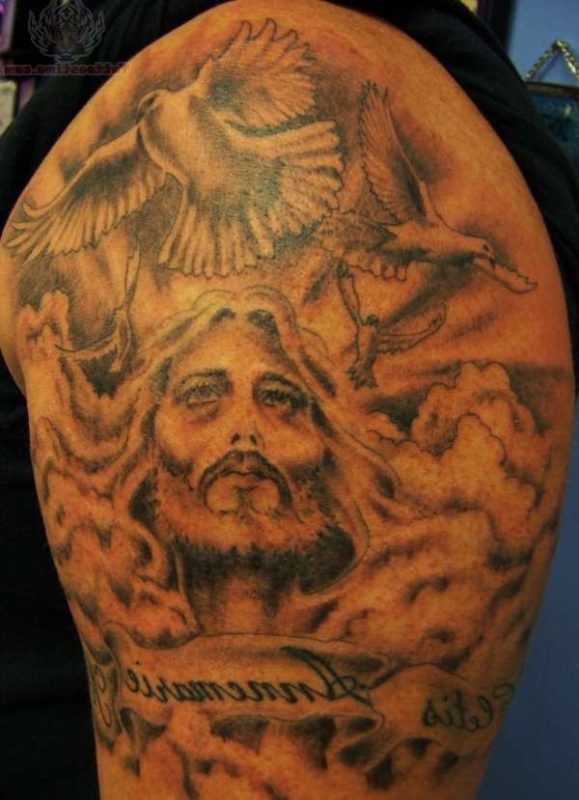 Christian Shoulder Tattoo