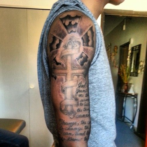 Christianity Shoulder Tattoo Design