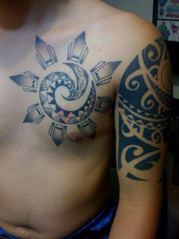 Circle Design Samoan Tattoo