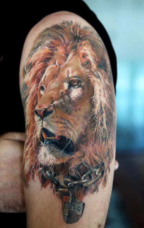 Clam Lion Tattoo Design