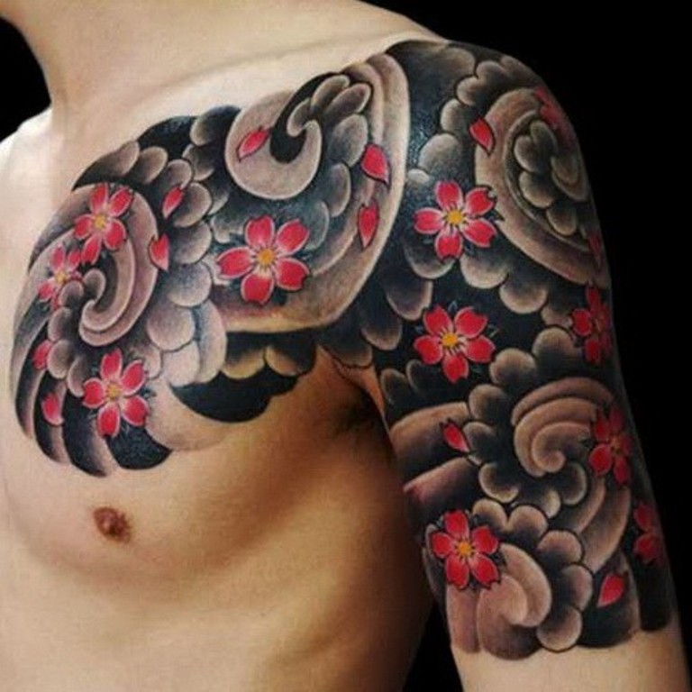 55 Amazing Clouds Shoulder Tattoos.