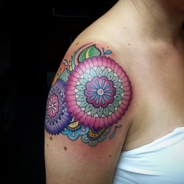 Colorful Mandala Tattoo Design