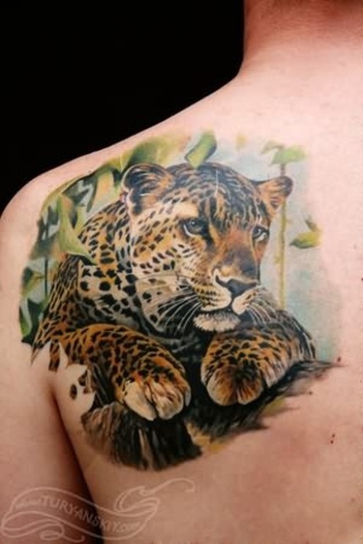 Colored Tiger Tattoo