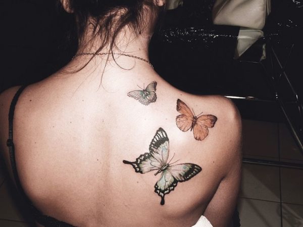 Colorful Butterfly Designer Tattoo