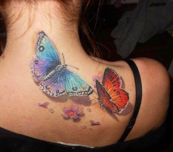 Colorful Butterfly Tattoo Design