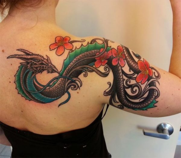 Colorful Dragon Tattoo