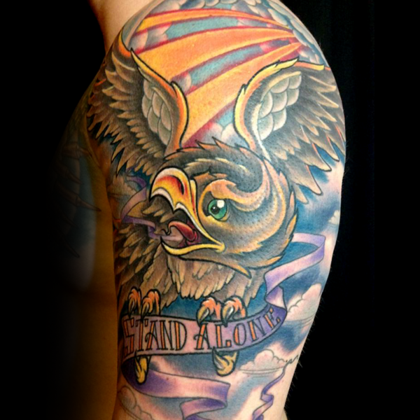 Colorful Eagle Tattoo Design