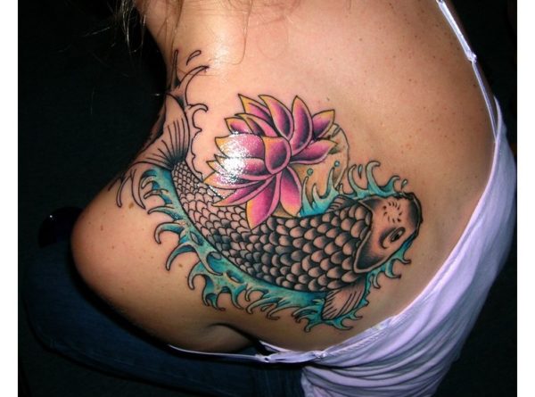 Colorful Japanese Cover Shoulder Tattoo-st65030