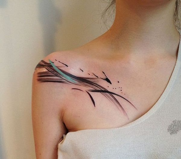 Colorful Shoulder Tattoo