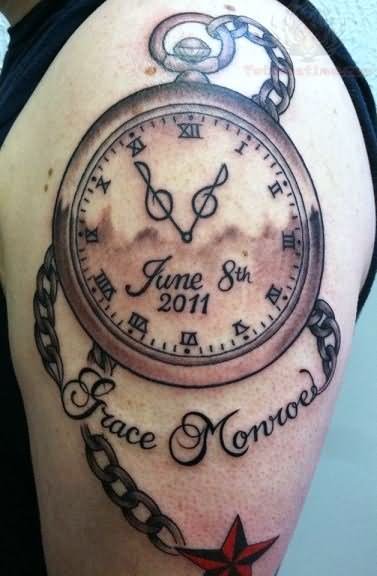 Compass Nautical Shoulder Tattoo