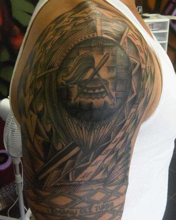 Cool Armour Shoulder Tattoo