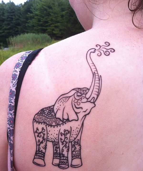 Cool Elephant Tattoo On Shoulder