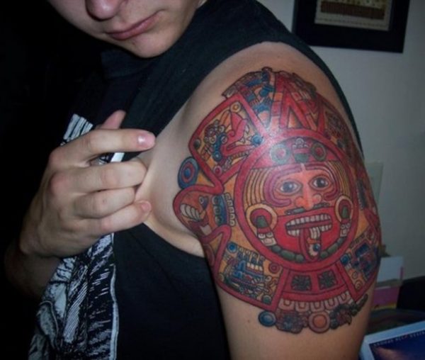 Cool Stylish Aztec Tattoo