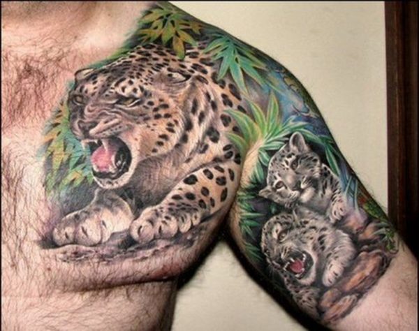 Cool Stylish Tattoo Of Tiger