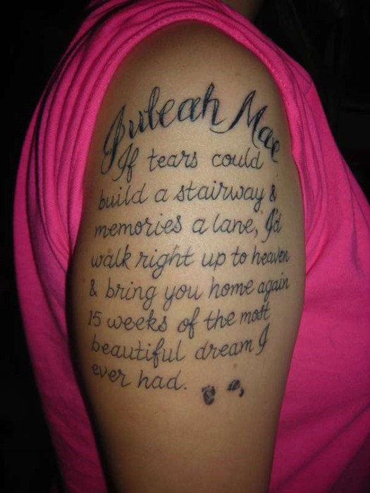Crazy Shoulder Quote Tattoo